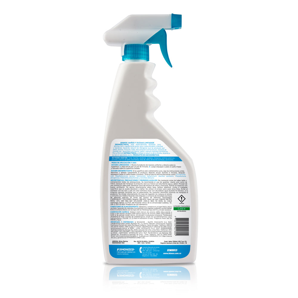 Baños y Duchas BINNER Limpiador Desinfectante Brisa Marina 700ml