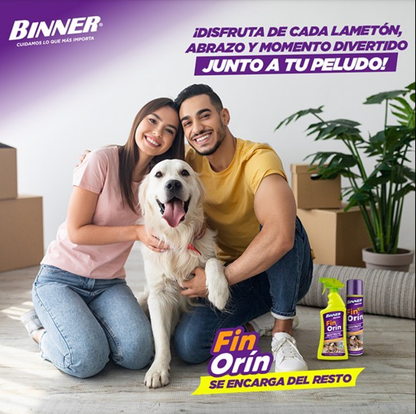Destruye Olores y Manchas Orina FIN ORÍN Binner para Mascotas 700ml